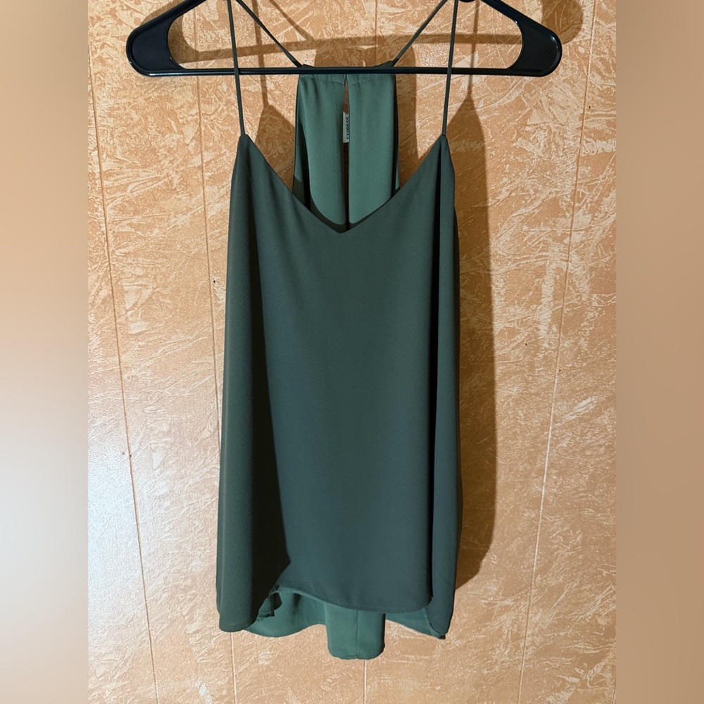 Elegant Reversible Green Sleeveless Dress